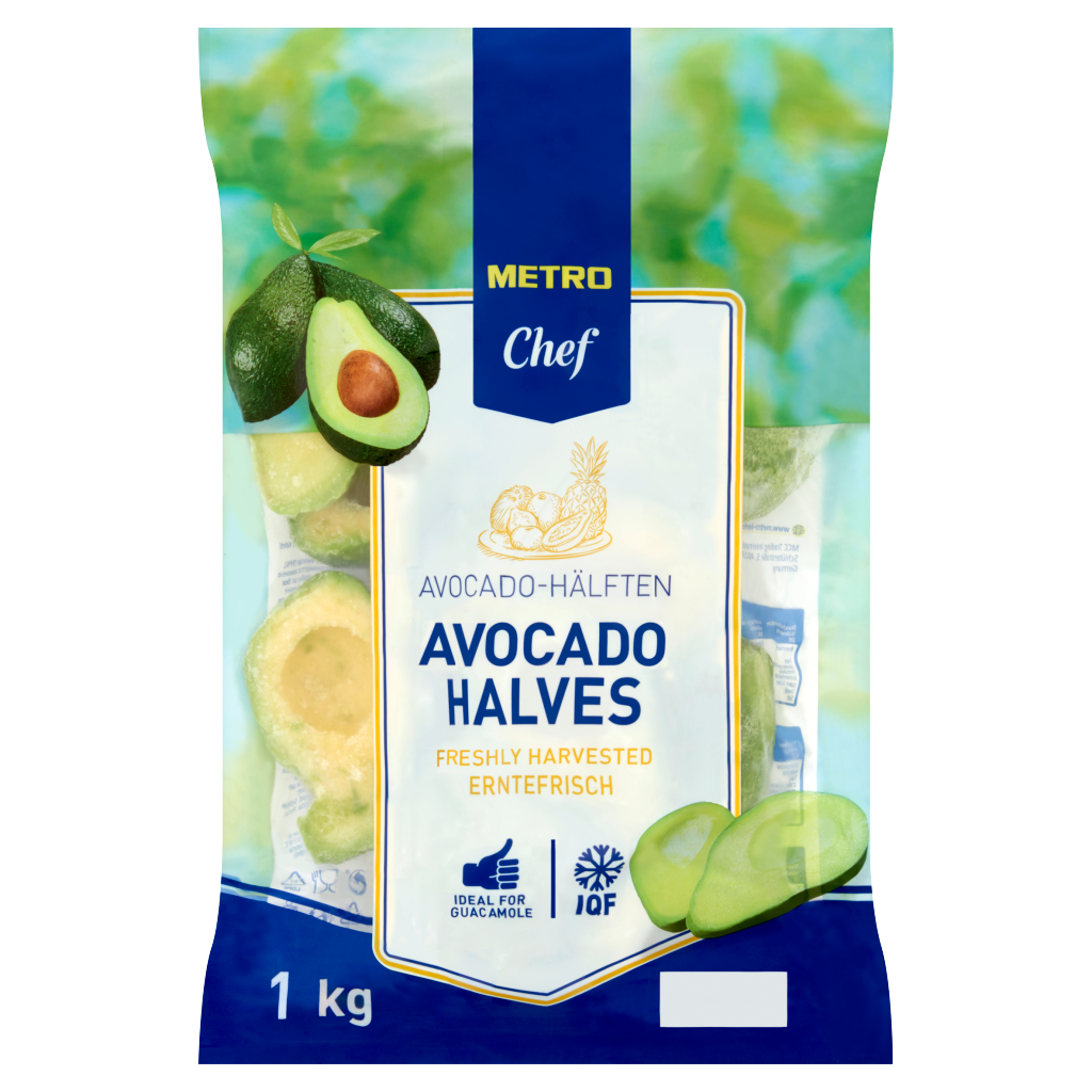METRO Chef Gyorsfagyasztott Felezett Avokádó 1 kg