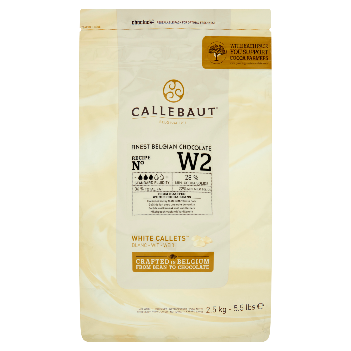 Callebaut W2 Fehér Csokoládé Pasztillák 2,5 kg