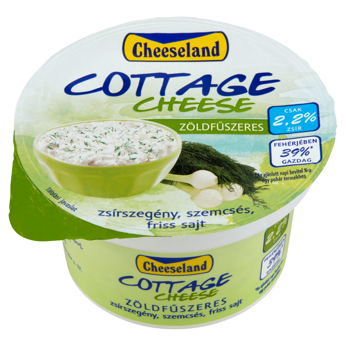 Cheeseland zöldfűszeres, zsírszegény, szemcsés, friss sajt 150 g