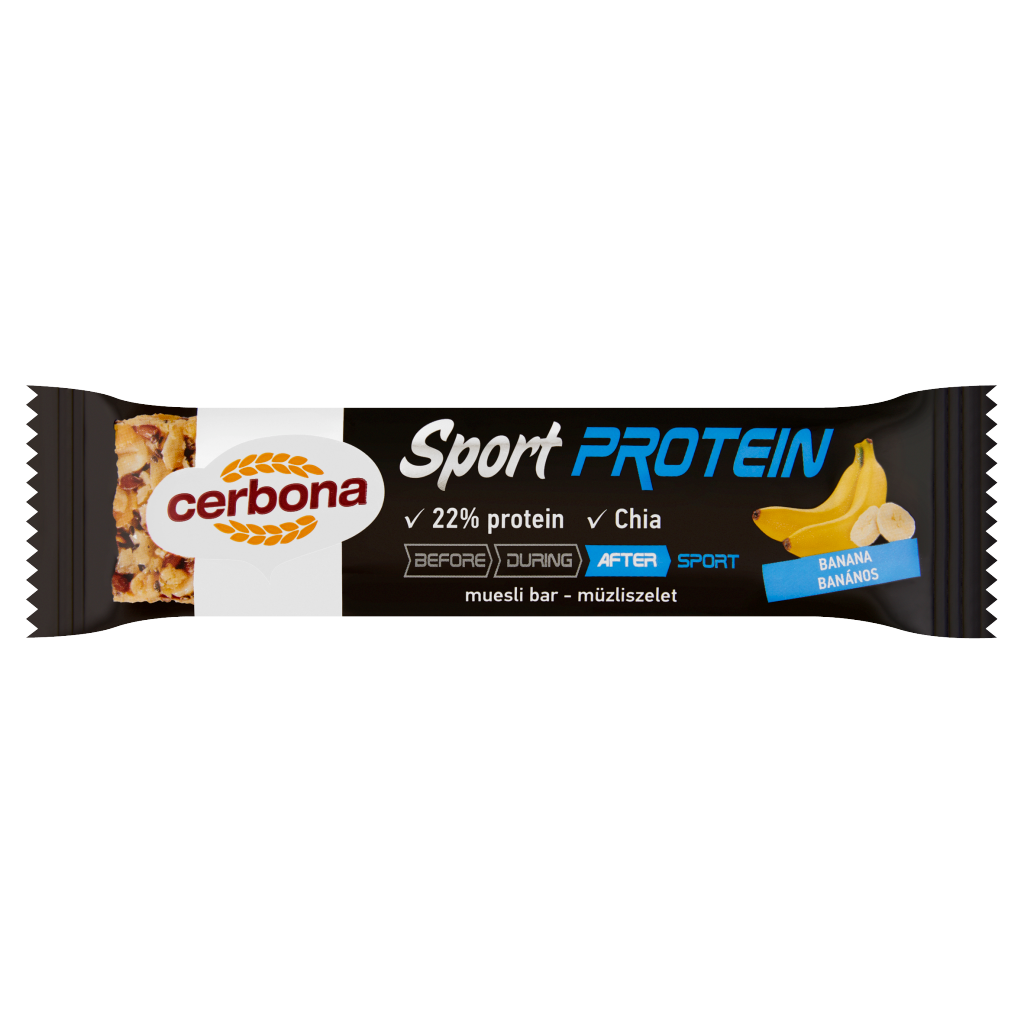 Cerbona Protein fehérjében gazdag banános müzliszelet 35 g