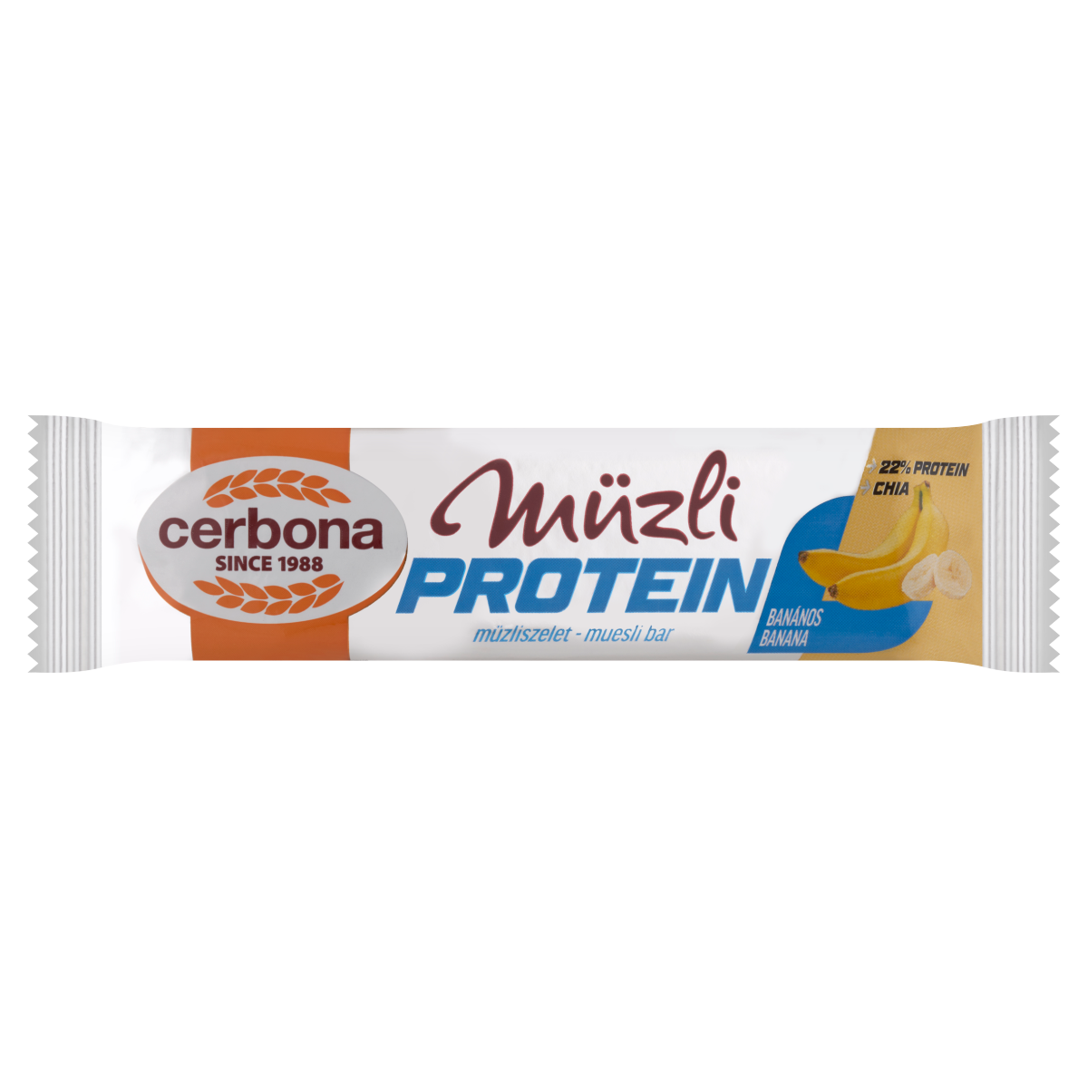 Cerbona Protein fehérjében gazdag banános müzliszelet 35 g
