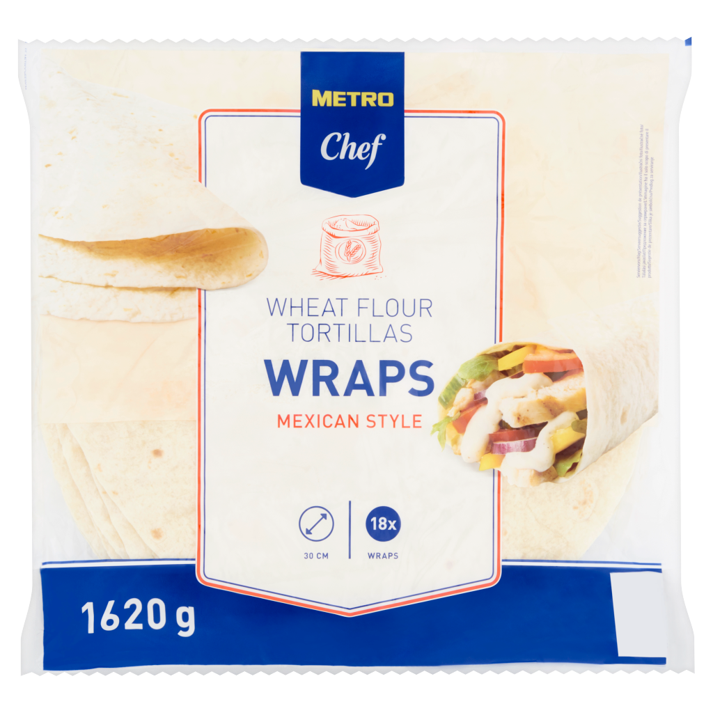 METRO Chef Búzalisztből Készült 30 cm Tortilla 18 x 90 g