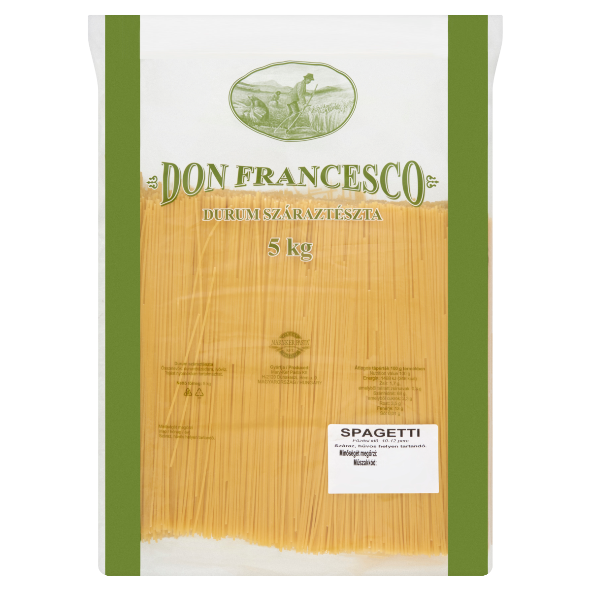 DON FRANCESCO Spagetti Durum Száraztészta 5 kg