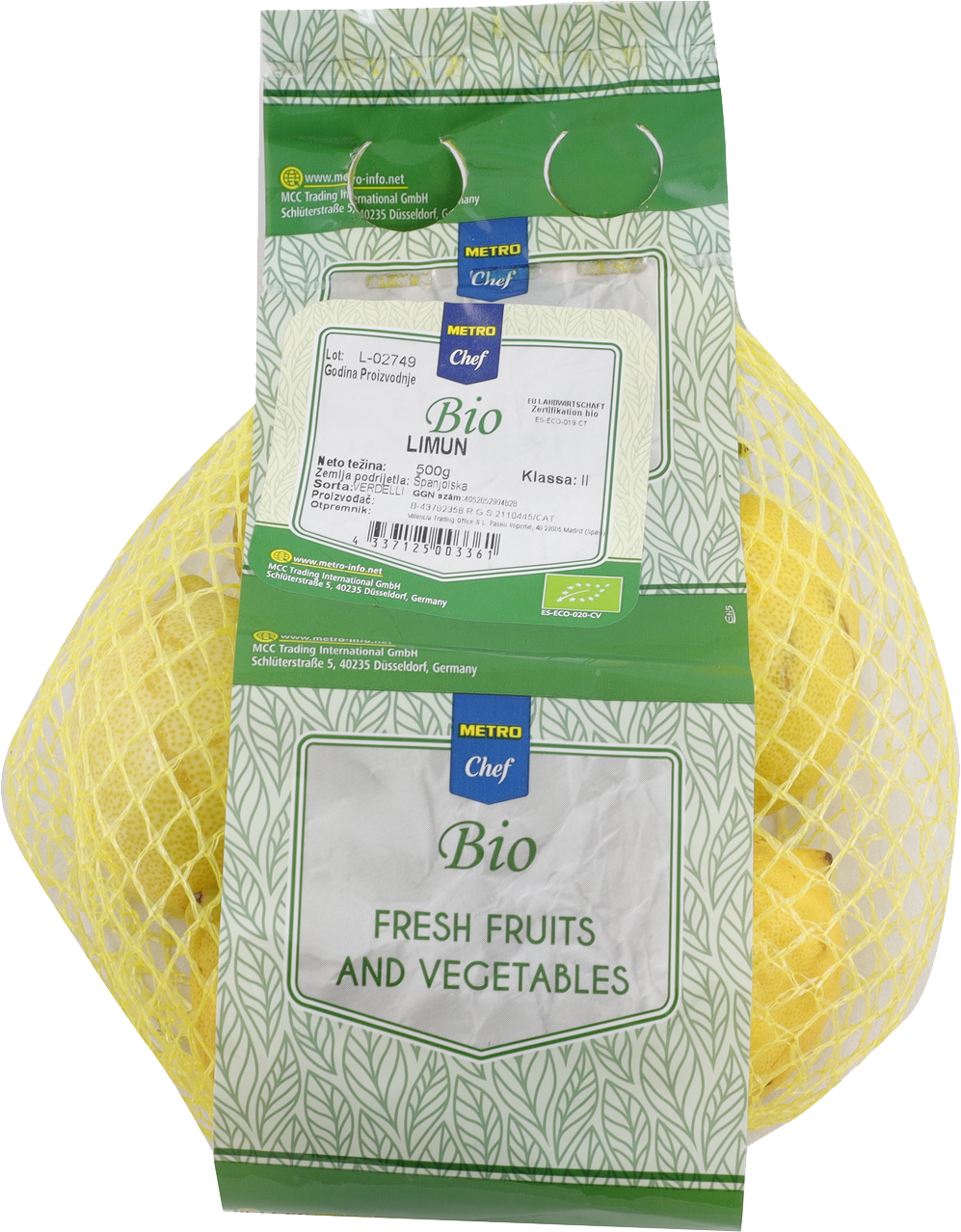 METRO Chef Bio Citrom 500 g