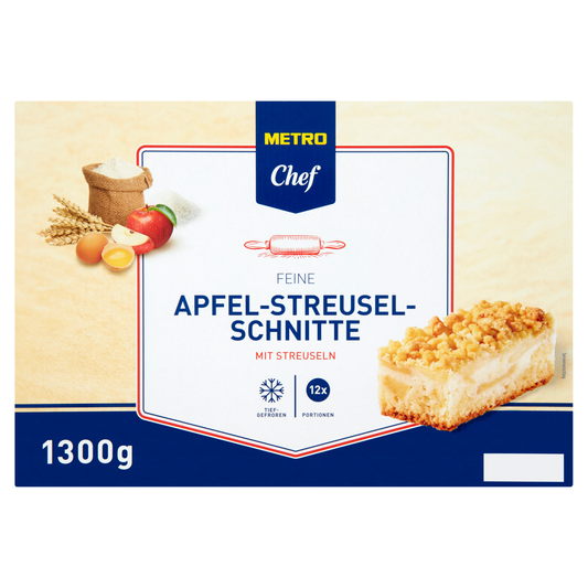 METRO Chef Gyorsfagyasztott Sütemény Almával és Morzsa Réteggel 1,3 kg