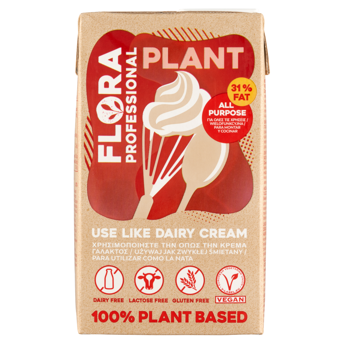FLORA PLANT 31% Zsírtartalmú Vegán Növényi Habalap 1 l