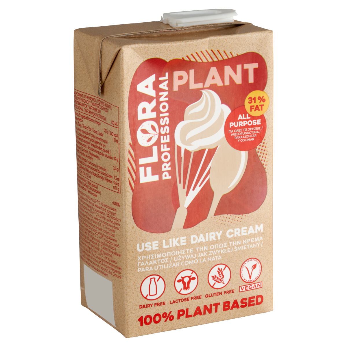 FLORA PLANT 31% Zsírtartalmú Vegán Növényi Habalap 1 l