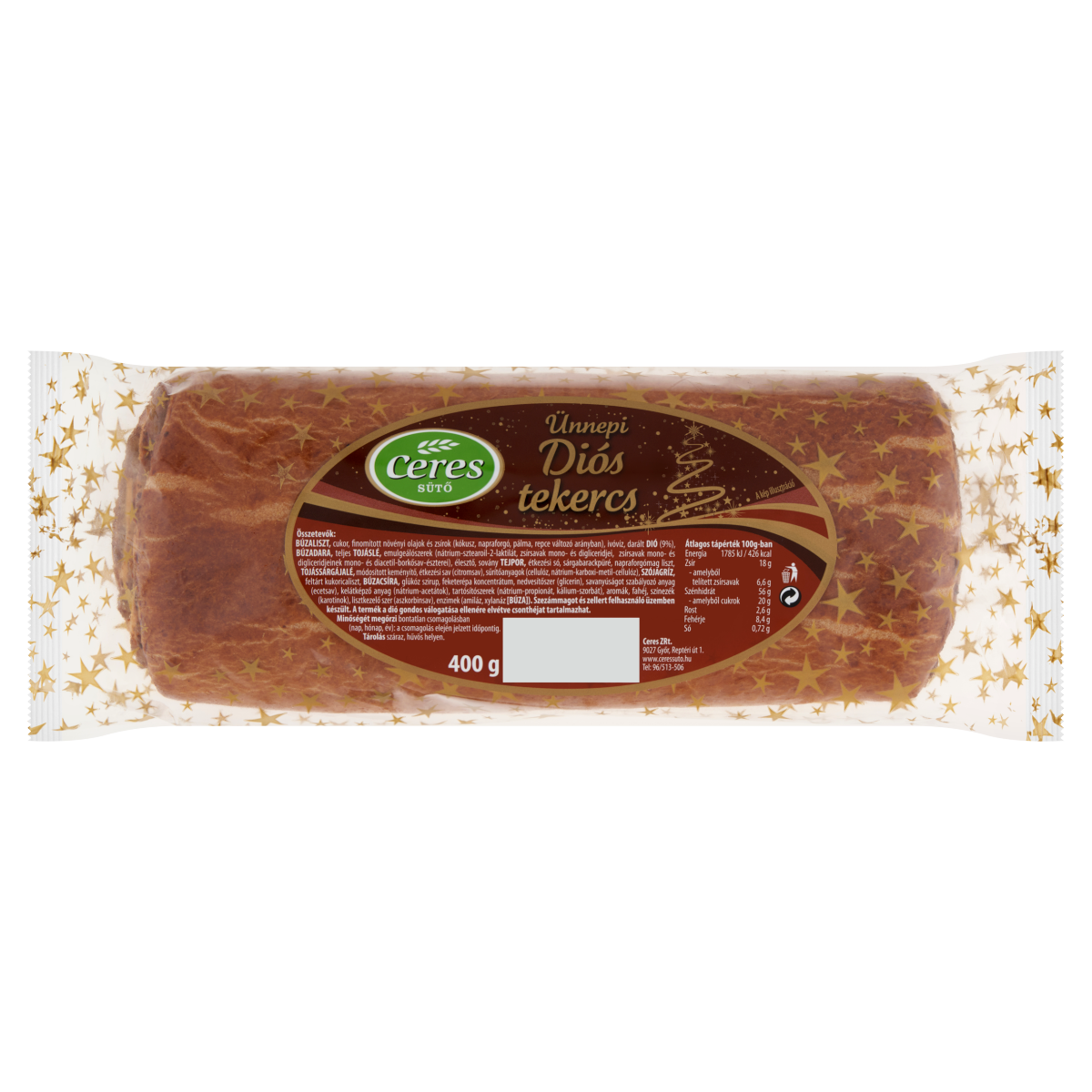 Ceres Ünnepi Diós Tekercs 400 g