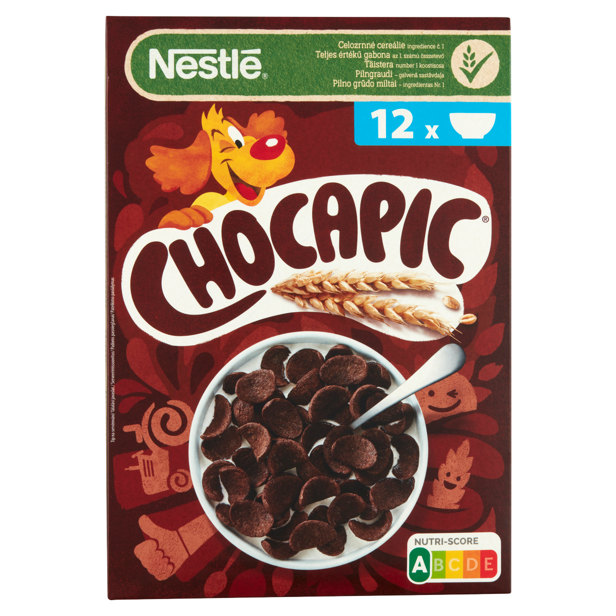 CHOCAPIC Nestlé Chocapic csokiízű, ropogós gabonapehely vitaminokkal és ásványi anyagokkal 375 g
