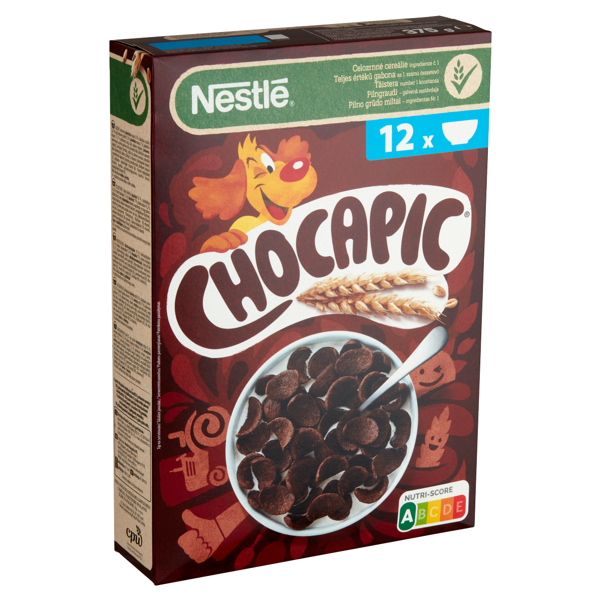CHOCAPIC Nestlé Chocapic csokiízű, ropogós gabonapehely vitaminokkal és ásványi anyagokkal 375 g