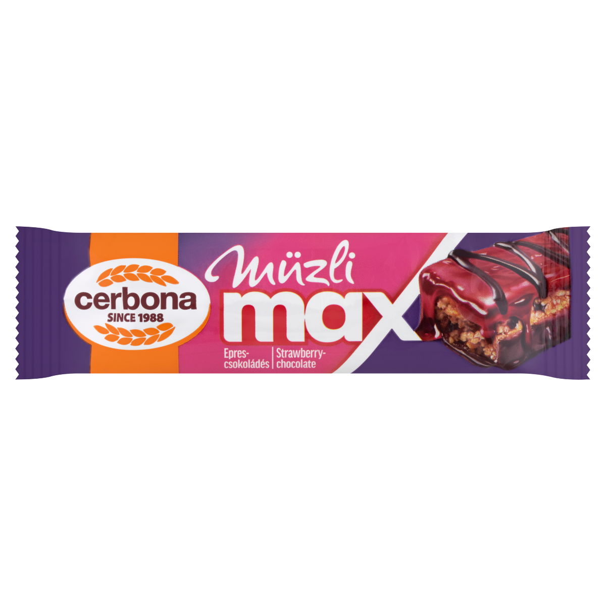 Cerbona Müzli Max epres-csokoládés müzliszelet 30 g