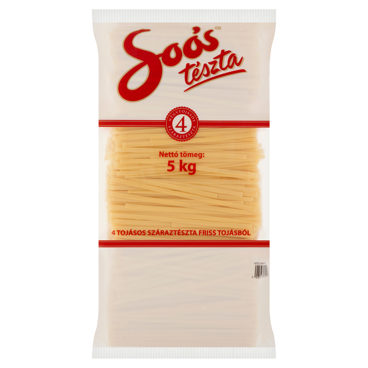 Soós szélesmetélt 4 tojásos száraztészta 5 kg