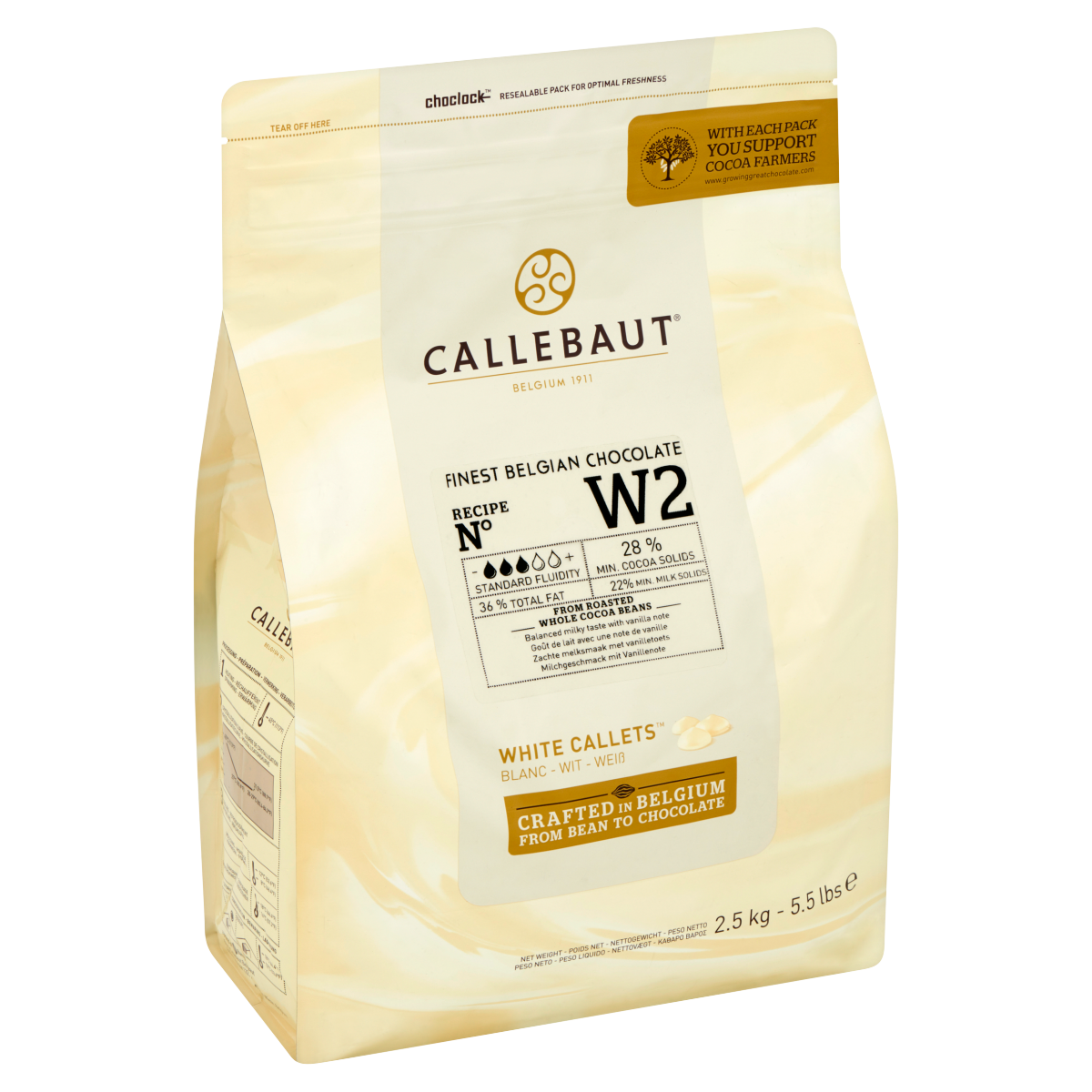 Callebaut W2 Fehér Csokoládé Pasztillák 2,5 kg