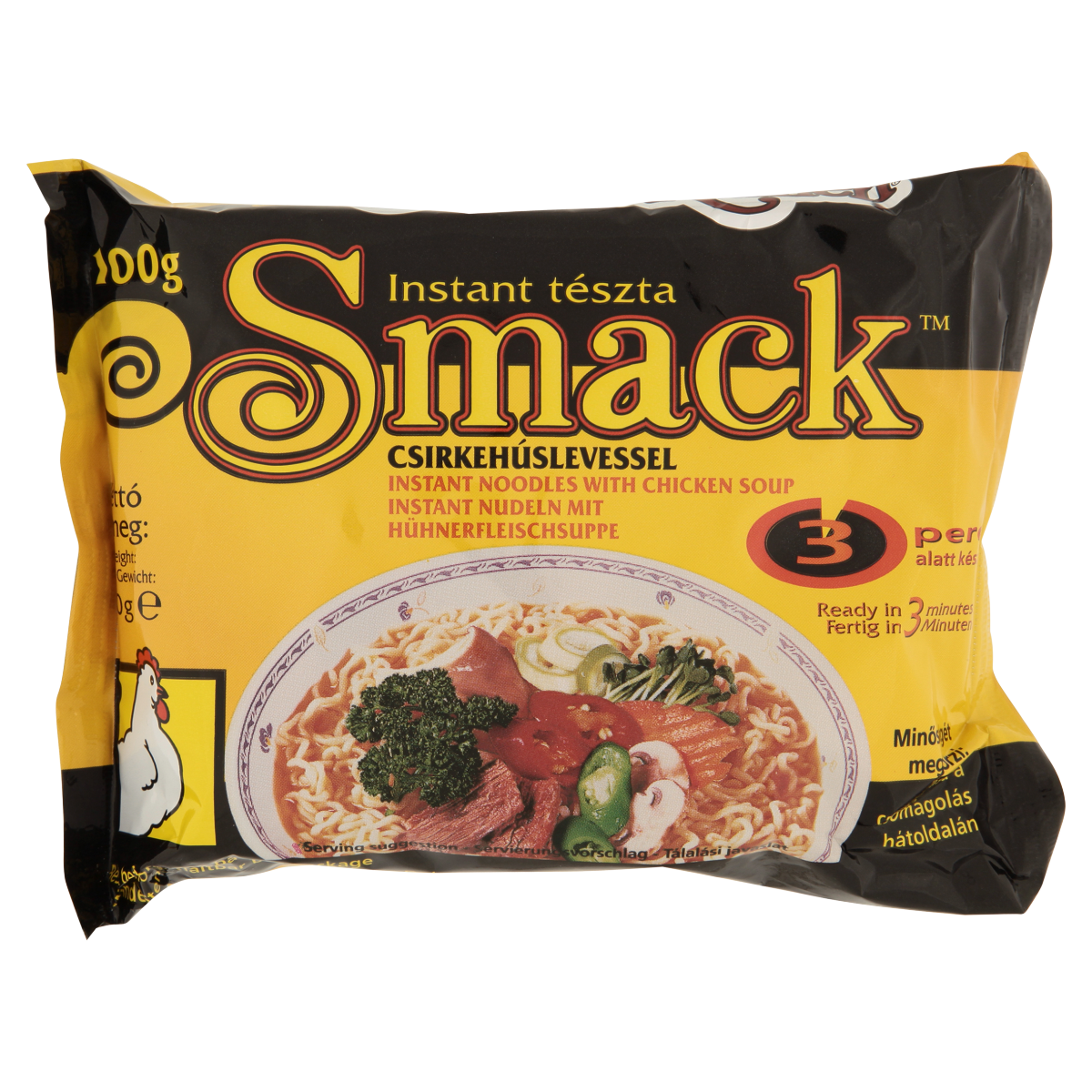 Nissin Smack csirke ízű instant tésztaleves 100 g