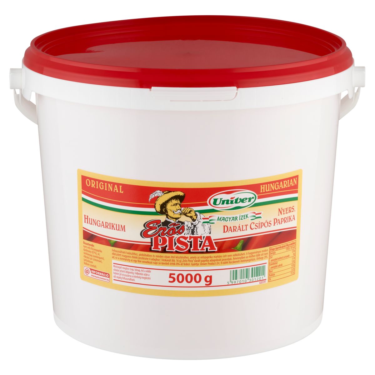 Univer Magyar Ízek Erős Pista nyers darált csípős paprika 5000 g