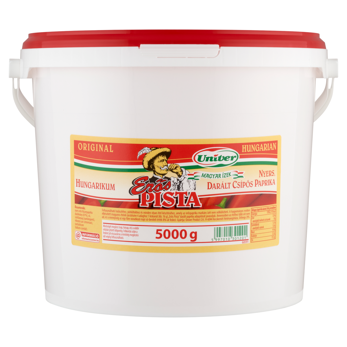 Univer Magyar Ízek Erős Pista nyers darált csípős paprika 5000 g