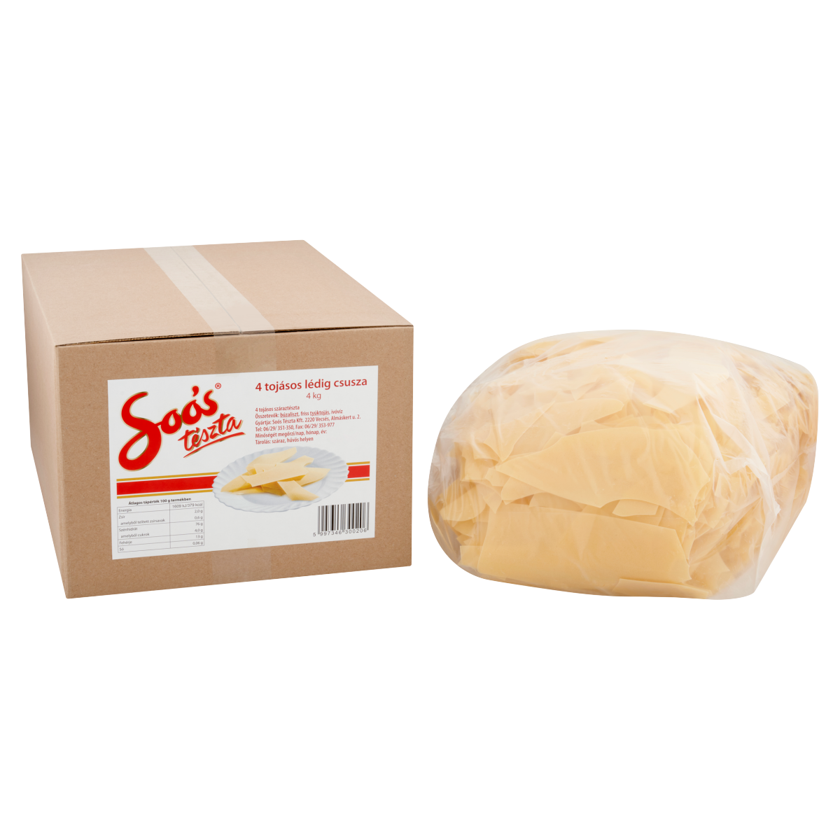 Soós 4 Tojásos Csusza Száraztészta 4 kg