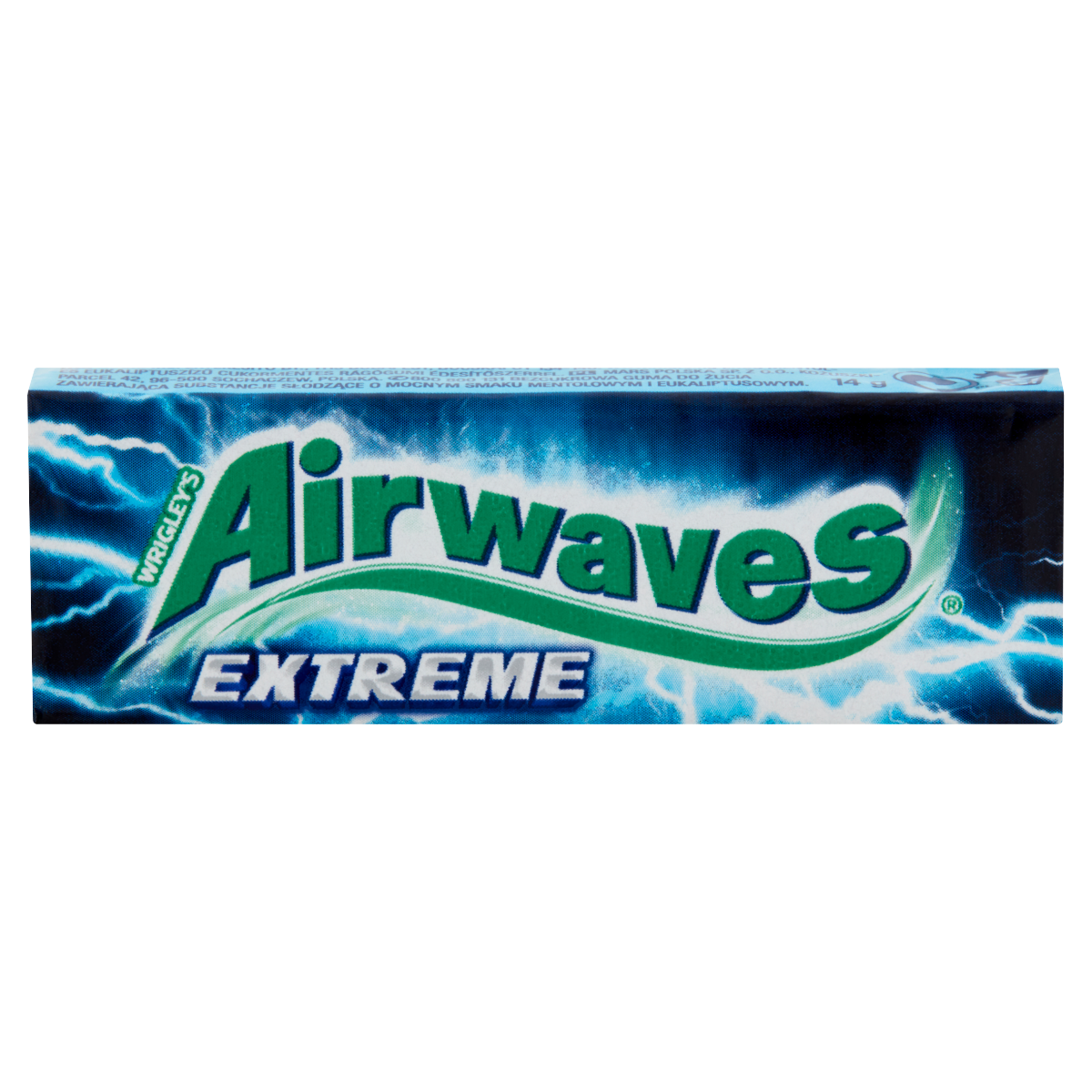 AIRWAVES Extreme erős mentol- és eukaliptuszízű cukormentes rágógumi édesítőszerrel 14 g