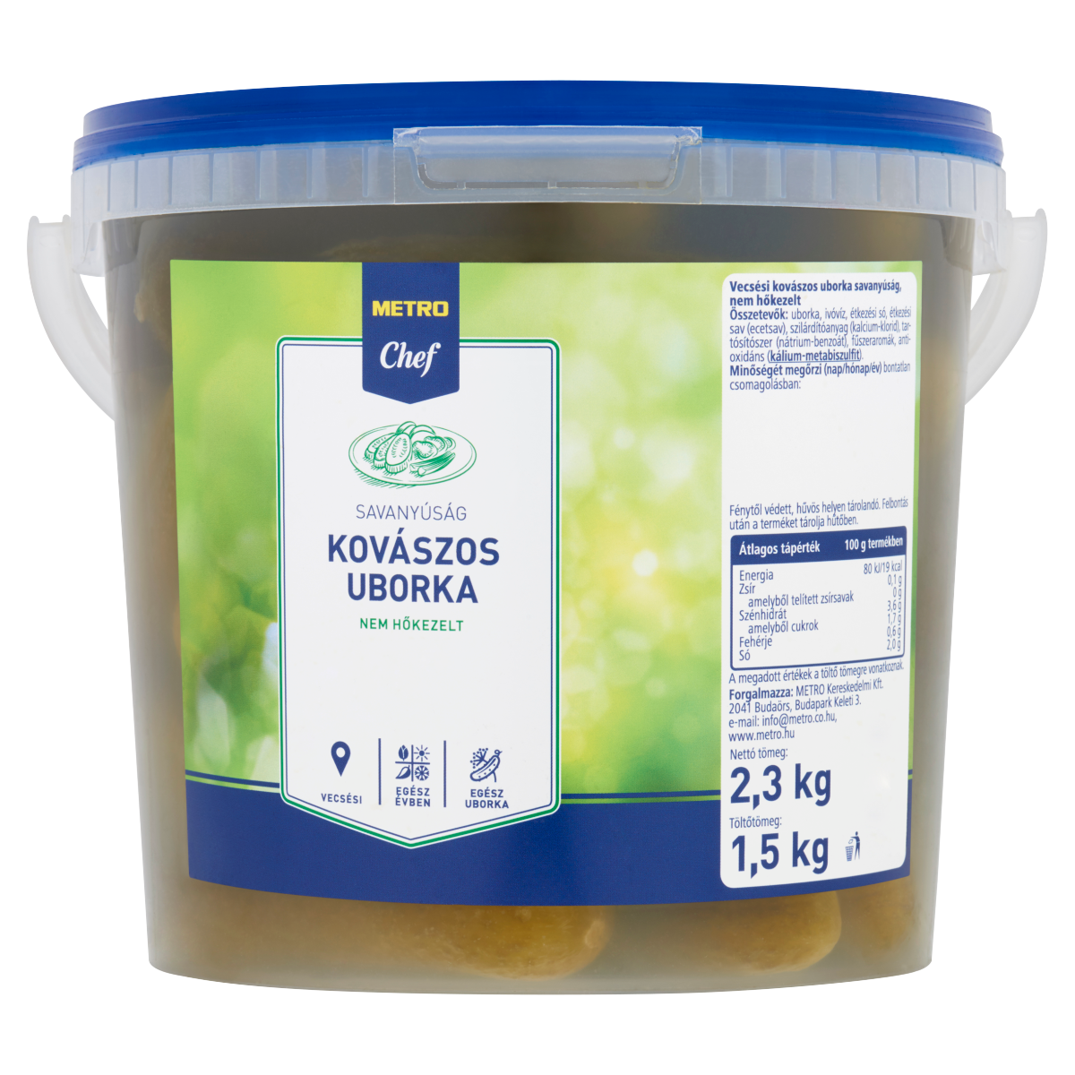 METRO Chef Vecsési Kovászos Uborka 1,5 kg