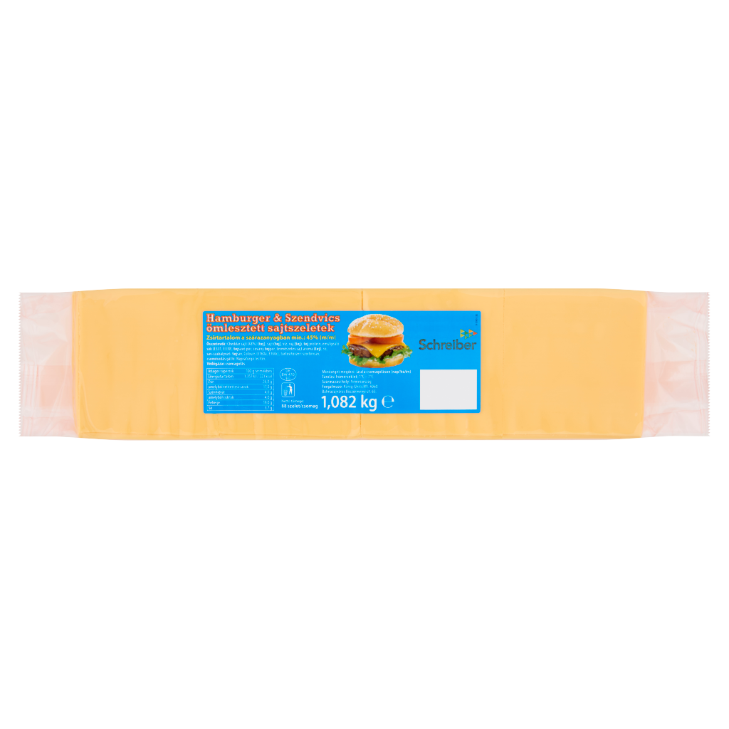 SCHREIBER Hamburger & Szendvics Ömlesztett Sajtszeletek 1,082 kg